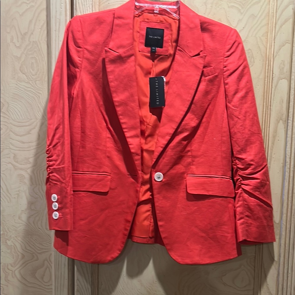 The Limited Hot Coral Blazer
